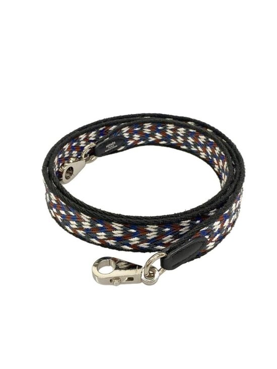 Hermes Accessories - Hermes Shoulder Strap Bandouliere Sangles Zigzag 25 mm Black Gold Multi Silver